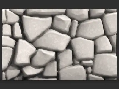 Massive Stone Retaining Wall 3D print model