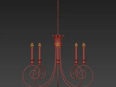 Eyelash Chandelier  Small 3D model