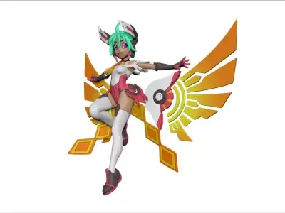 Gunvolt Lola Fanart 3D model