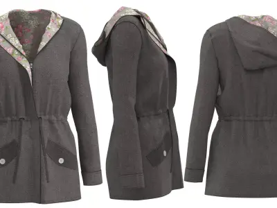 Women spring jacket 3D model