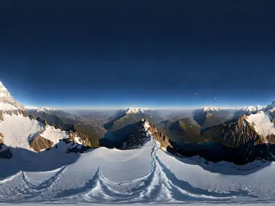 HDRI Winter Nature Panoramas Low-poly 3D model