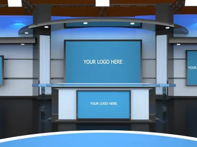 contemporary virtual set 3D model