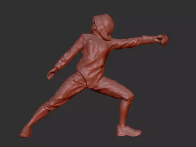 Fencing Figure 3D print model