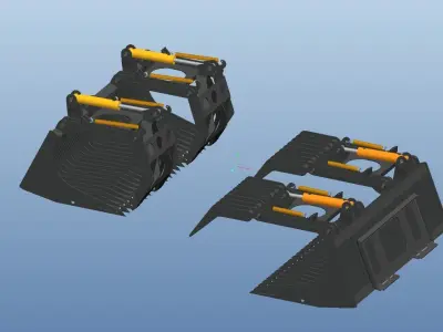 Grass grabber equipment 3D model