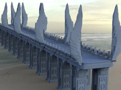 League of legends Inspired Angel wings bridges 2 3D 3D model