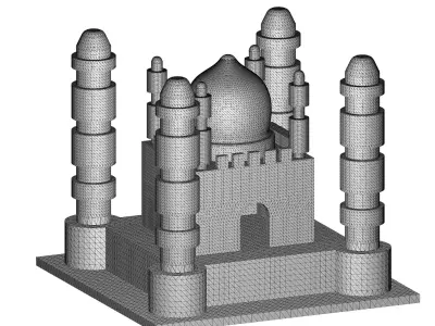 Transparent Cartoon Palace 3D model