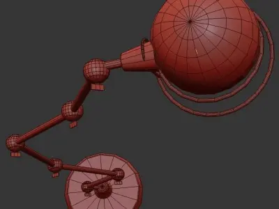 VIKNING floor lamp with shade 3D model