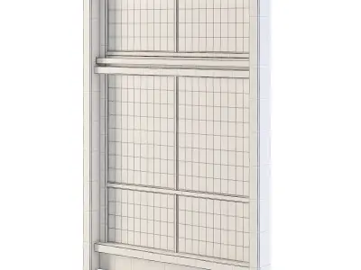 Factory Side Wall with Windows 3D model