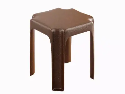 Stackable Plastic Chair B 02 3D model