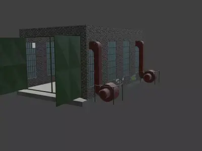 Warehouse02 with interiours 3D model