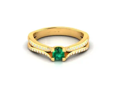 Diamond Ring For Women 3d Print Model 3D print model 70
