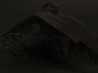Farm Barn Low-poly 3D model