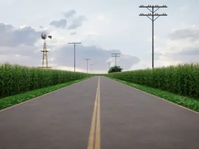 Cornfield 3d Scene 3D model