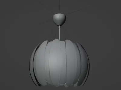 Modern Handing Lamp - Steel and Copper 3D model