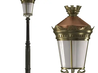 Fontes de Paris Lamppost 3D model