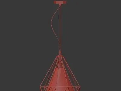 Untitled pendant light with glass shade 3D model