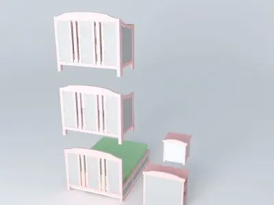 3InOne Child's Bedroom Ensemble Free 3D model