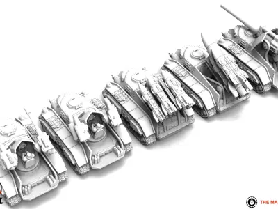 Feudal Guard Support Tanks 3D print model