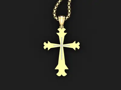 Cross Light Gold 3CP039 3DM STL 3D model