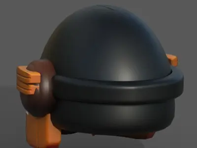 Helmet plastic mask protection scifi futuristic  Low-poly 3D model
