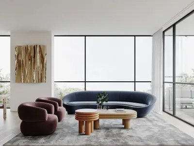 apartment interior scenes    3D model 10