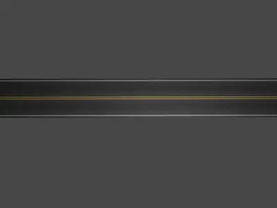 Realistic Road with stripe 3D model