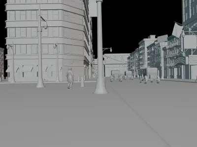 Retro City  3D model