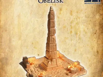 Desert Obelisk Tabletop Terrain 28 mm 3D print model