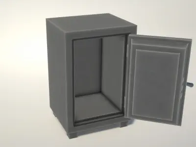 Old Vintage Safe Low-poly 3D model