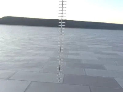 Iron Ladder for Concrete Poles - Object 126 Low-poly 3D model