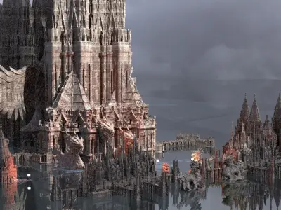 Hidden City of Dragons triangle The Fallen Dynasty Kit bash 3D model