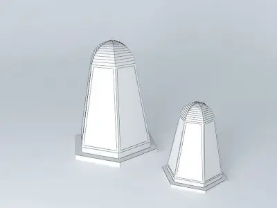 flashlight pair of gold candlesticks Free 3D model