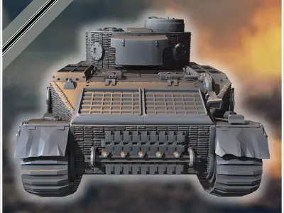 VK 4501 P Tiger prototype heavy tank - Germany Eastern Western F 3D print model