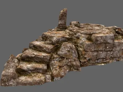 old  temple 01 Low-poly 3D model