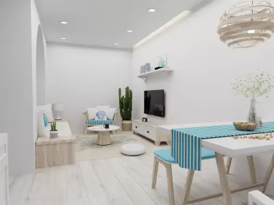 Interior Dinner Design Scene 3D Model 3D model buy