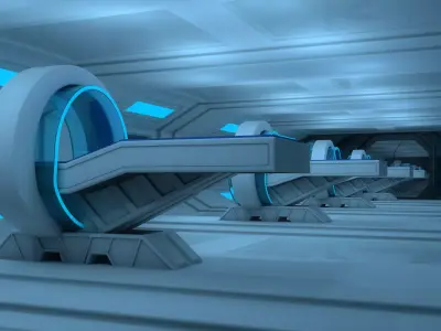 Sci Fi Room 3D model 54