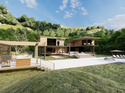 Casa Scene-villa-modern house 3D model 85