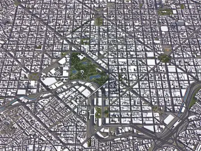 Belo Horizonte - City 3D Model Low-poly 3D model