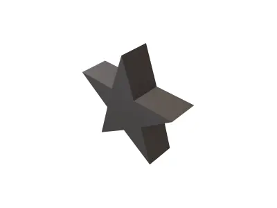 Star Shape v1 002 Low-poly 3D model
