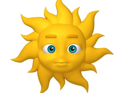 Sun Cartoon 3D model