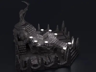 Undead Shrine Tabletop Terrain 28 MM 3D print model