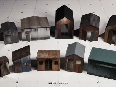 Shed Pack Vol 01 Low-poly 3D model