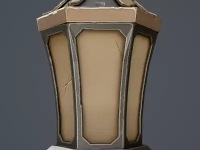 Stylized Lantern Game Ready Model Low-poly 3D model