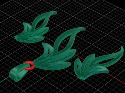 Women Pendant Set 3D print model