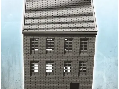 European pharmacy building 16 - Modern WW2 WW1 World War Diaroma 3D print model