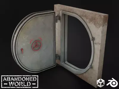 Hermetic Door VI Low-poly 3D model