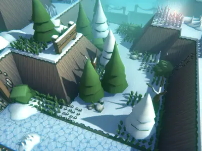 EnviroKit - THE MOUNTAIN - Retro Lowpoly Low-poly 3D model