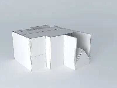 Dupont 4 house with person Free 3D model