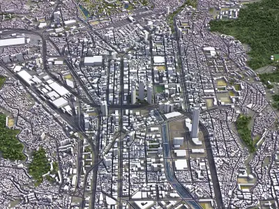 Busan - City 3D Model Low-poly 3D model