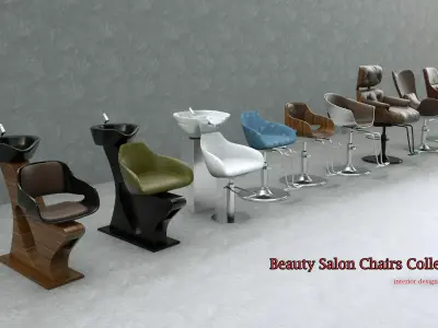 Beauty Salon Chairs  3d model Collection 3D model